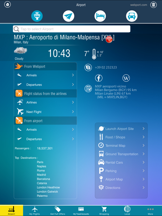 Milano Malpensa Airport Pro (MXP) + Tracker HD(圖1)-速報App