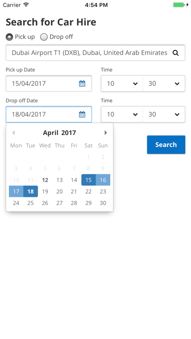 Screenshot #1 pour Dubai Cheap Car Rental Search - تأجير سيارة في دبي