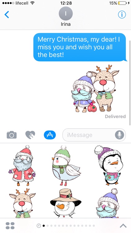 Christmas adorable stickers for iMessage merry screenshot-3