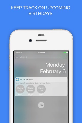 Birthday Love  - Birthday calendar and reminder screenshot 3
