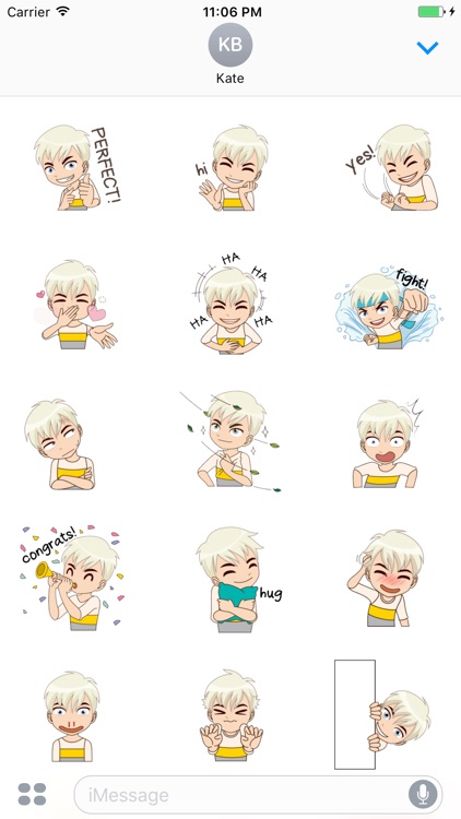 Addy The Cool Boy Animated Stickers