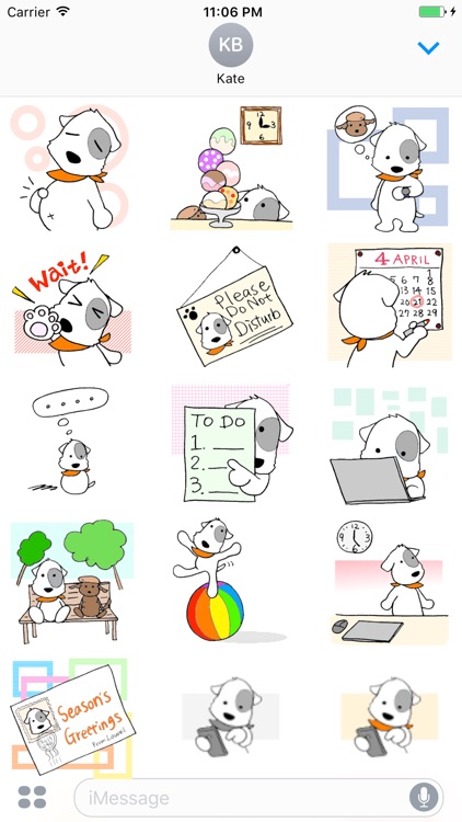 Bruno The White Dog Daily Life Sticker