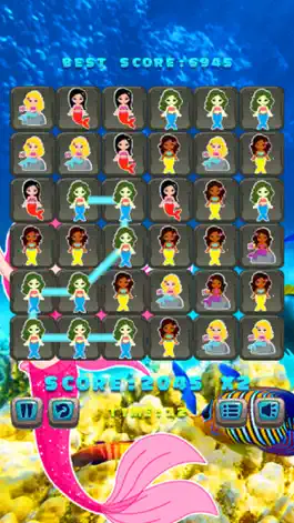 Game screenshot Mermaid Match 3 Puzzle-Mermaid Drag Drop Line Game apk