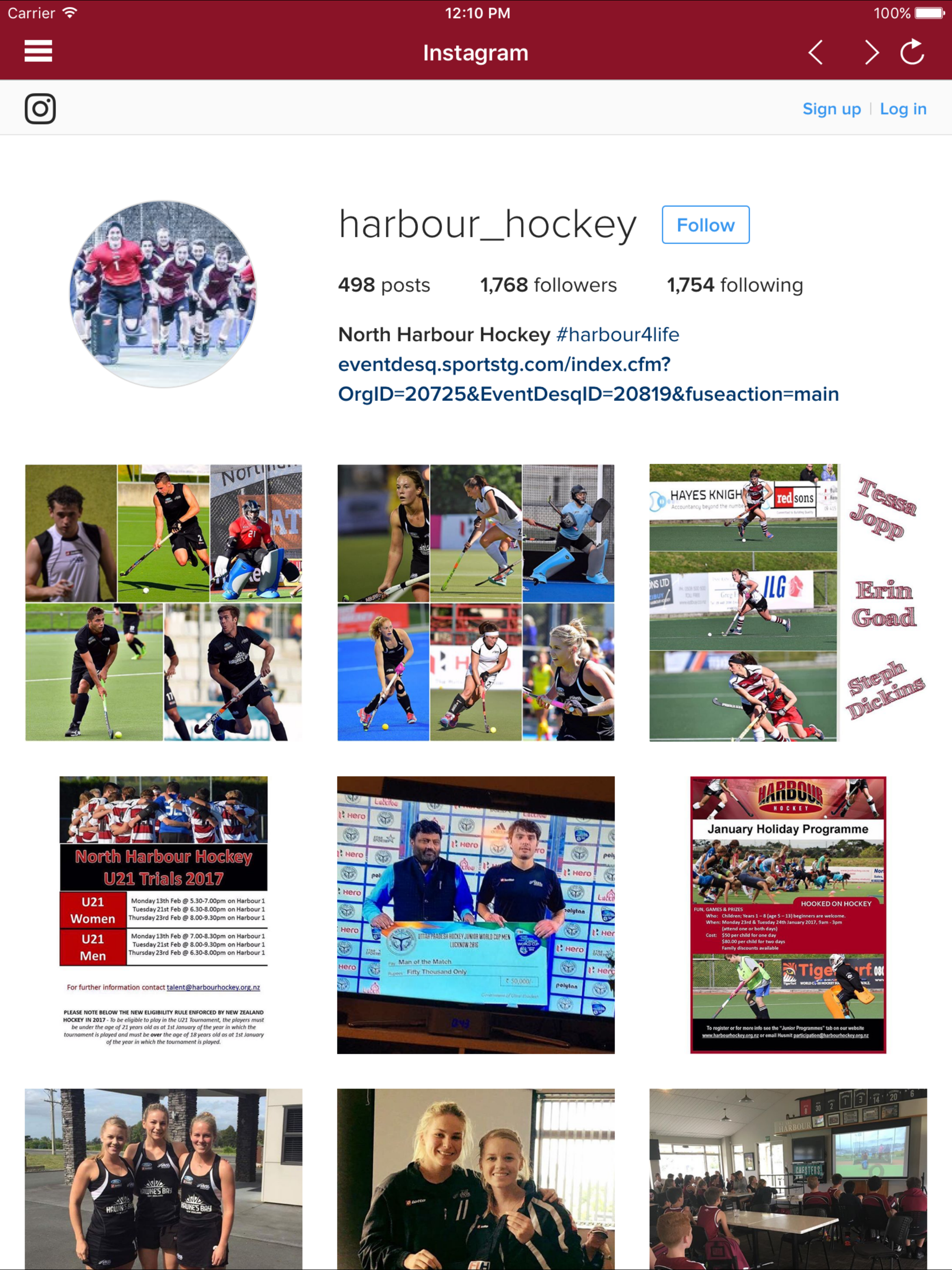 Harbour Hockey Mobile App