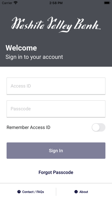 Washita Valley Bank Mobile Screenshot