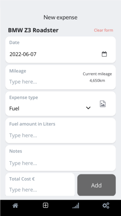 Car expenses tracker Screenshot