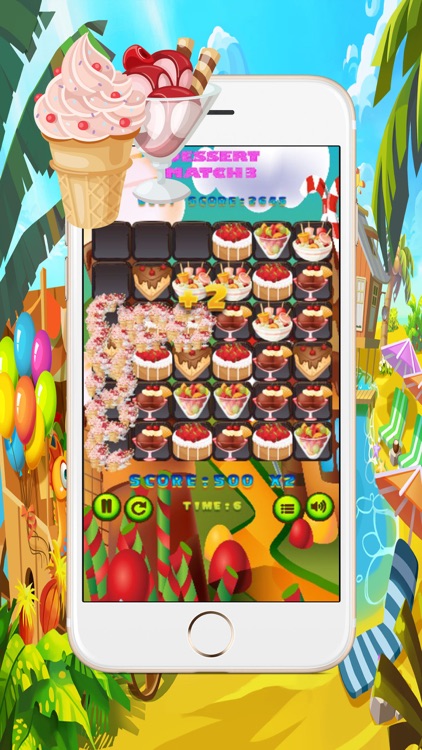 Dessert Match3 Games - matching pictures for kids screenshot-4