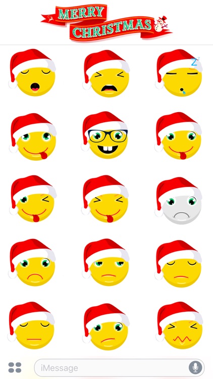 Merry Christmas & Happy New Year 2017 - Cute Emoji