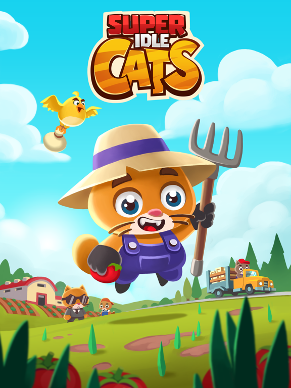 Super Idle Cats - Farm Tycoon iPad app afbeelding 1