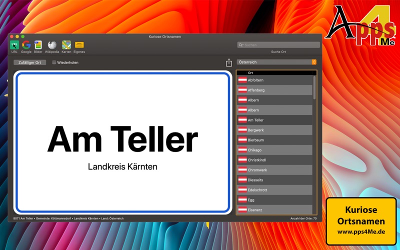 Screenshot #2 pour Kuriose Ortsnamen