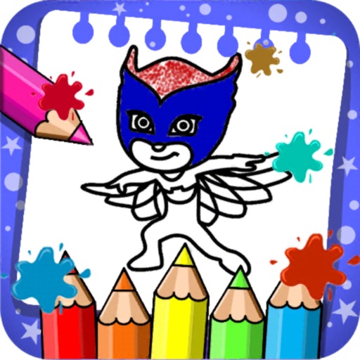 P j Super Heroes Coloring iOS App