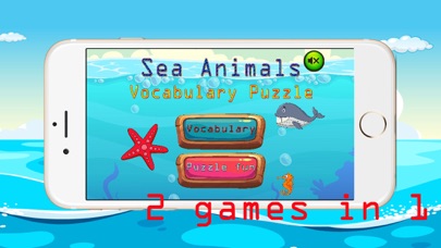 Sea animal vocabulary - 英単語 ゲーム アプリ 脳トレ パズルのおすすめ画像1