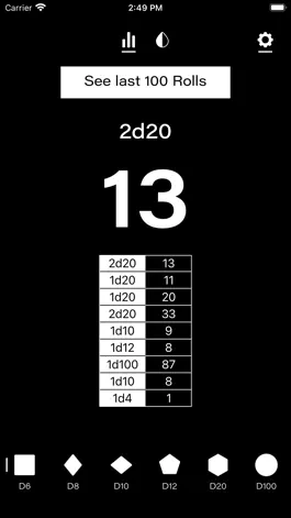 Game screenshot D20 - Dice Simulator apk