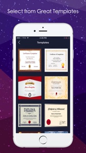 Certificate Diploma Maker Pro screenshot #1 for iPhone