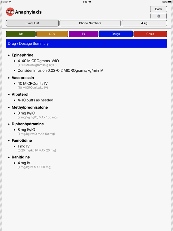 Pedi Crisis 2.0 iPad screenshot 7 - Medical app