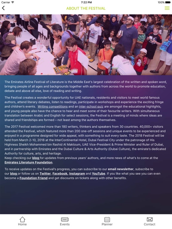 Emirates Literature Foundation iPad screenshot 4 - News app