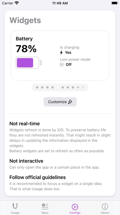 Usage Widgets screenshot-7