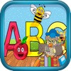 子供のためのABCシェイプパズルゲームを着色動物
