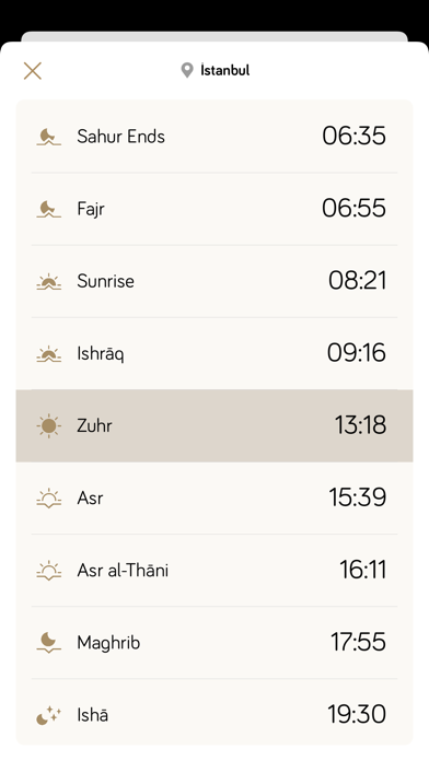 Fazilet Calendar: Prayer Times Screenshot