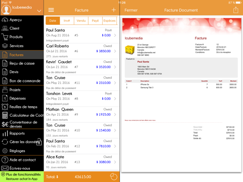 Screenshot #5 pour Facture Facile-créer et envoyer des factures PDF