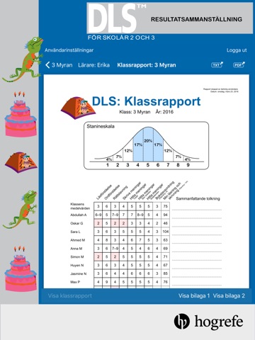 DLS för skolår 2 och 3 – Resultatsammanställning screenshot 2