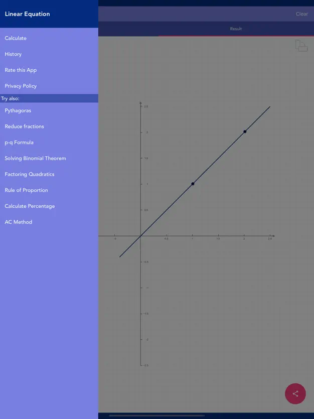 App screenshot for Solving Linear Equation PRO
