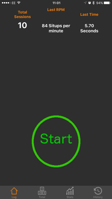 Screenshot #1 pour Crunch Time:Situp Logger