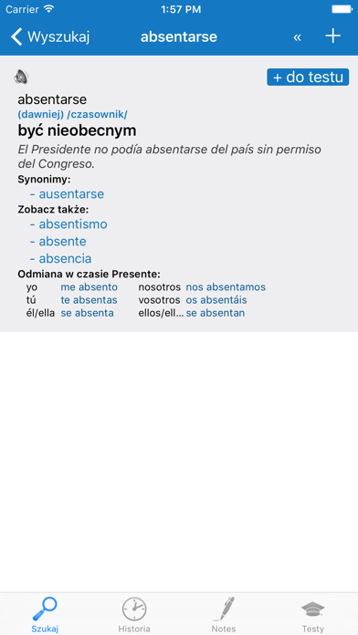 Słownik Hiszpańsko Polski Screenshot