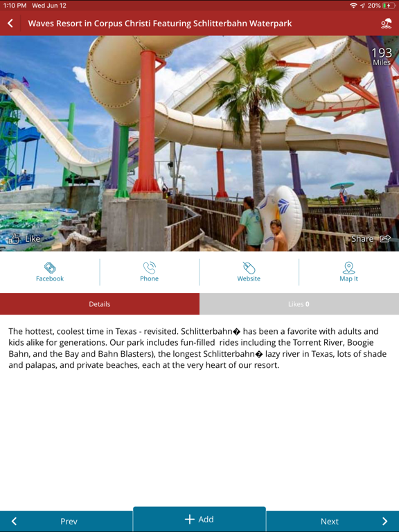 Tour Texas iPad screenshot 10 - Travel app
