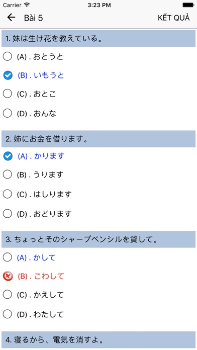 Screenshot #2 pour Hoc Kanji - Luyen tap Kanji Offline
