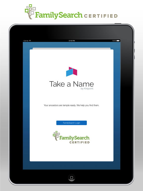 Take a Name LDS Family History iPad screenshot 5 - Reference app