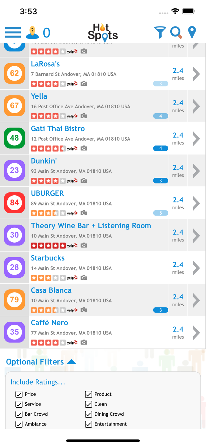HotSpots - Rate your Spots
