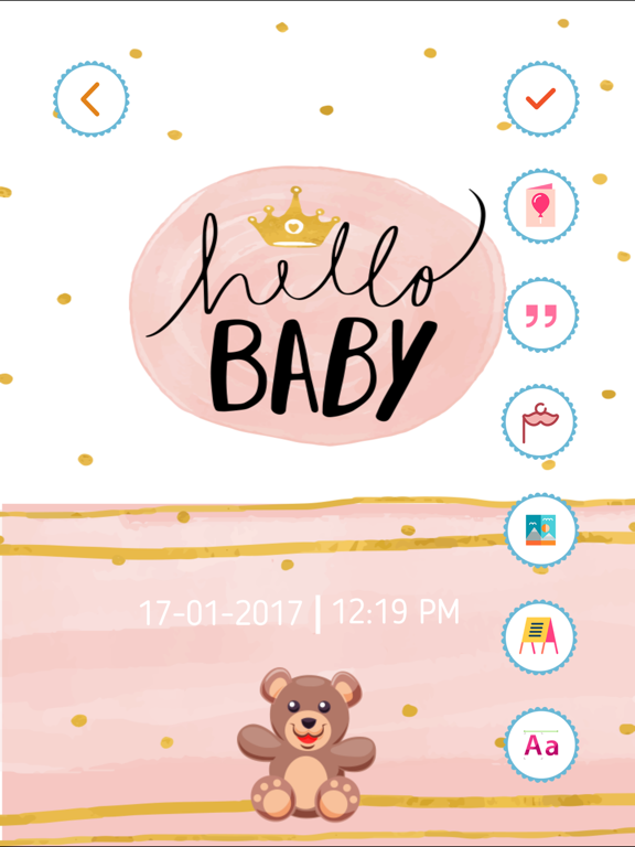 Baby Shower Invitation Cards Maker HD iPad screenshot