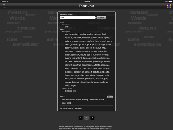 Thesaurus App iPad app afbeelding 4