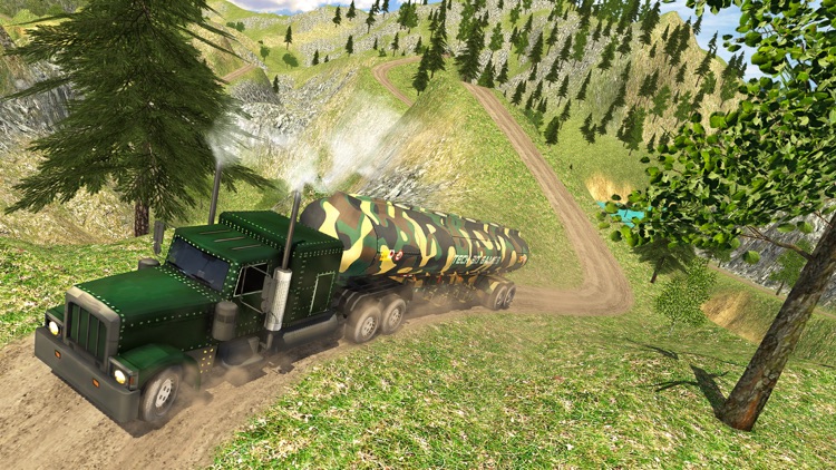 Uphill Offroad Army Oil Tanker Transporter Truck screenshot-4