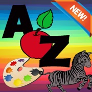 ‎ABC英文字母着色书：着色页提供学习技能游戏为儿童，幼儿和幼儿任何年龄