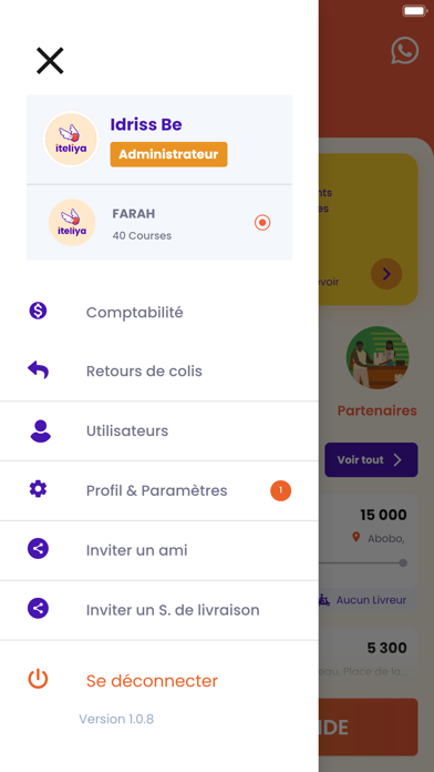 iTeliya Fournisseur Screenshot