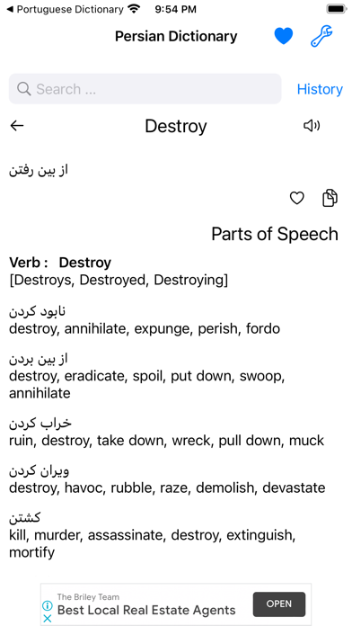 Smart Persian Dictionary Screenshot