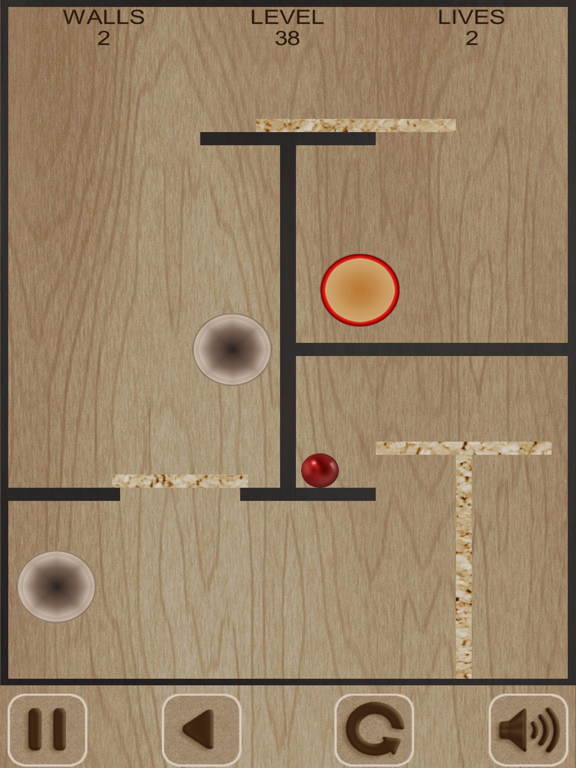 Flying Red Ball and Walls iPad screenshot