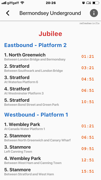 Tube Info Screenshot