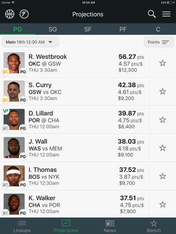 BlitzPick – DFS Lineups for FanDuel and DraftKings screenshot 3