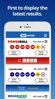 massachusetts lotto results iphone screenshot 1