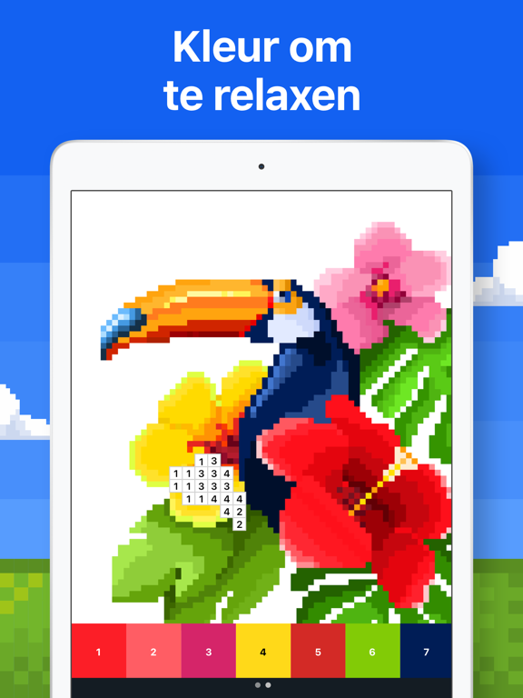 Pixel Art - Kleuren op nummer iPad app afbeelding 1