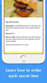 fast food secret menu guide iphone screenshot 3