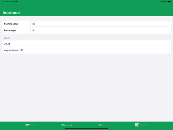 Best Percentage Calc iPad screenshot 4 - Utilities app