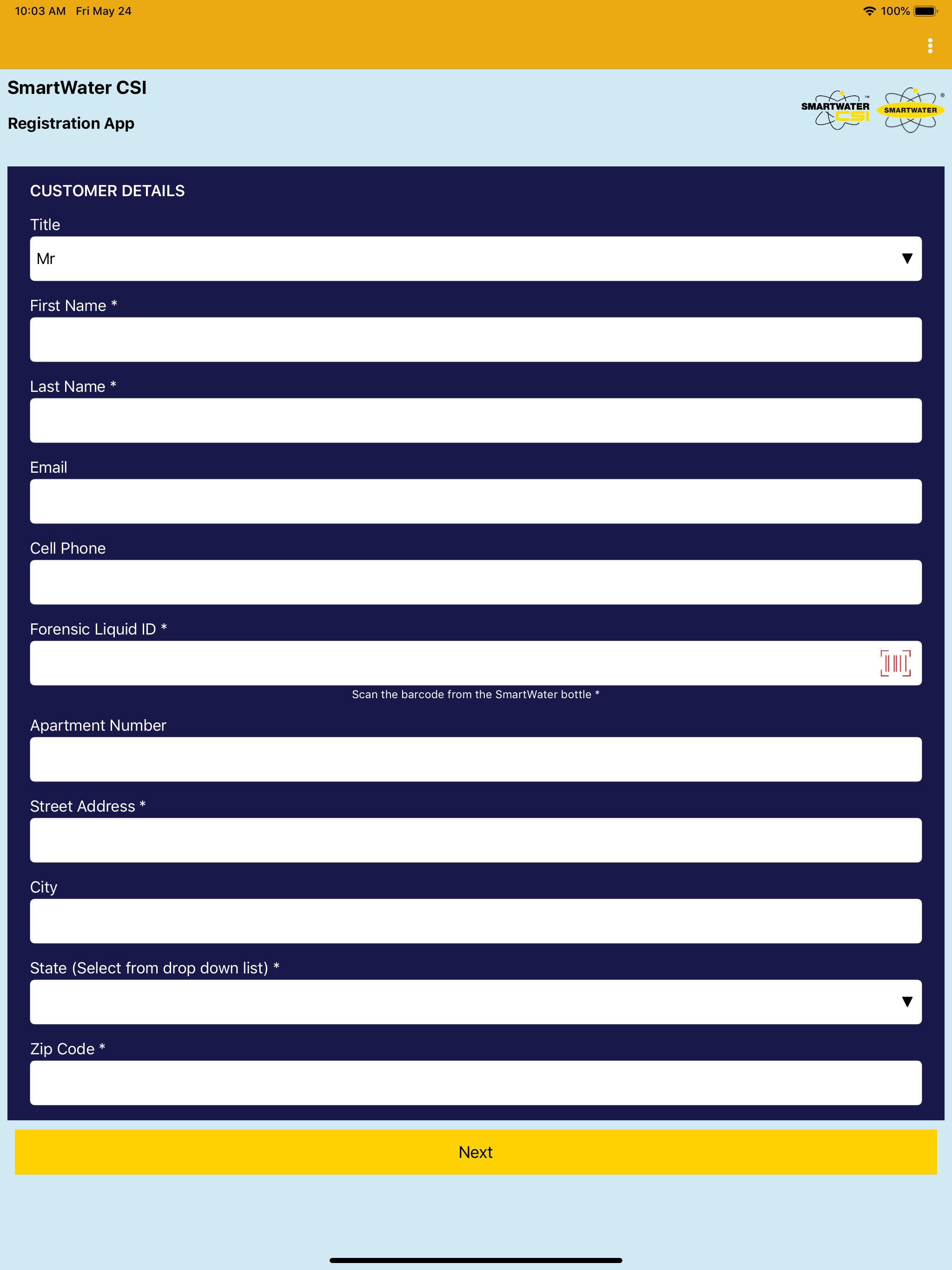 SmartWater Registration screenshot 6