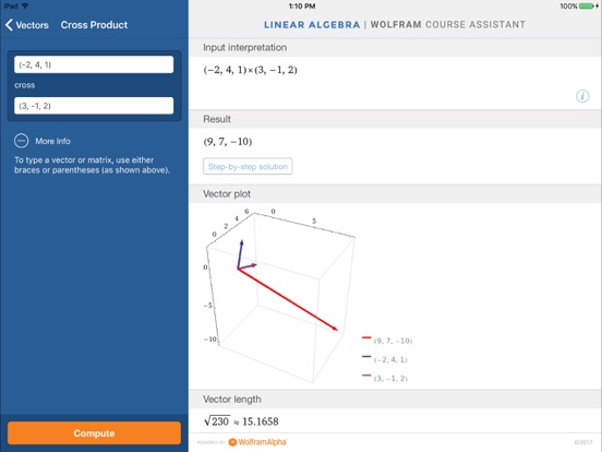 Screenshot #5 pour Wolfram Linear Algebra Course Assistant