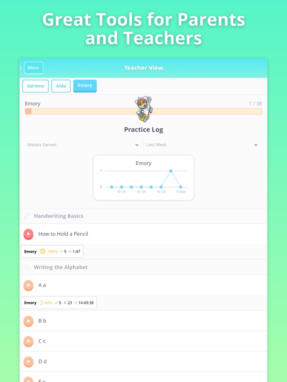 Learn Handwriting 1st Grade iPad screenshot 6 - Education app