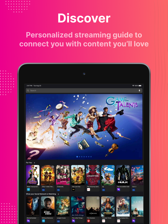 FolksMedia - Streaming Guide iPad screenshot 1 - Entertainment app