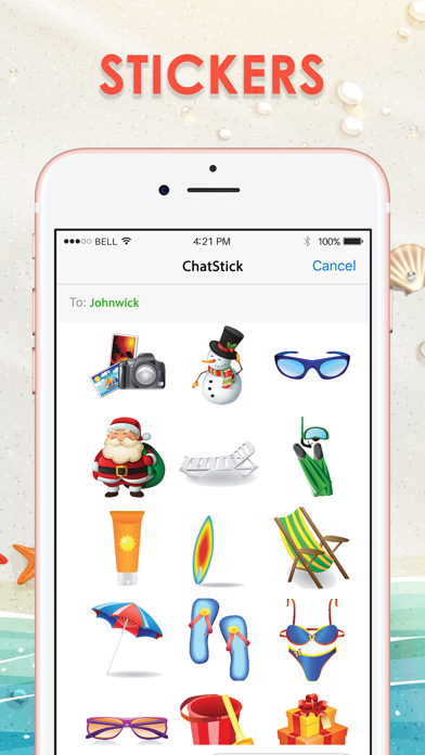 Screenshot #1 pour The Holiday Stickers Emojis for iMessage ChatStick
